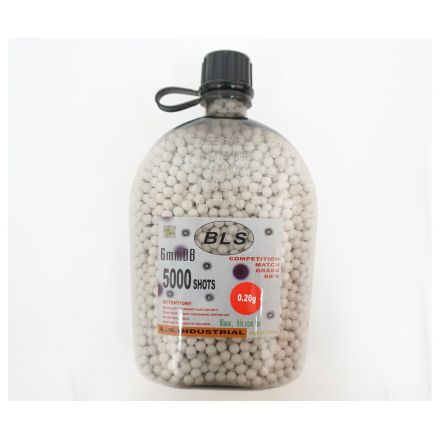 Шары для страйкбола BLS 0,20 г, 5000 штук (белые) фляга-бутылка